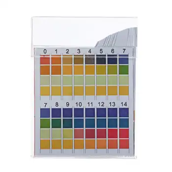 100 Adet / kutu PH Test Şeritleri Hassas Dört renk Karşılaştırma 0-14 PH Ölçüm İçme Suyu Kalitesi Şeritleri PH test cihazı Kağıtları