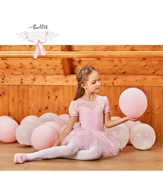 2020 Yaz Çocuk Pamuk Dans Elbise kız Uygulama elbise çocuk Performans giyim Bale Etek