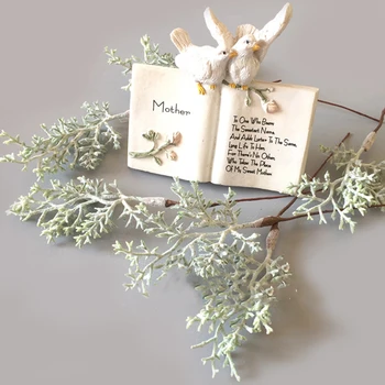 6 adet Yapay Bitkiler Sahte Çim yapay çiçekler Ev garland DIY Scrapbooking Düğün Noel bahçe ağacı Süsleri
