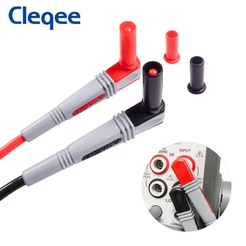 Cleqee P1503 Serisi Multimetre Test Uçları Kiti ile Değiştirilebilir İğne Probu 4mm Muz Fiş Timsah Klip SMD Test Kablosu