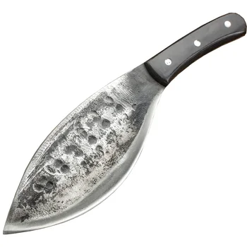 El Dövme Kemik Bıçak Yüksek Karbonlu Çelik Kemik Bıçak Mutfak Keskin Balta Bıçak Profesyonel şef bıçağı Kalın Lancet Tang bıçak