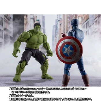 Orijinal Bandai S. H. figuarts marvel'in Avengers Monte Hulk Aksiyon şekilli kalıp Dekorasyon Koleksiyonu Oyuncak doğum günü hediyesi
