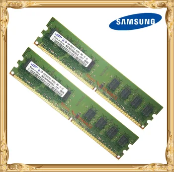 Samsung Masaüstü bellek 4 GB 2x2 gb 800 MHz PC2-6400U DDR2 PC RAM 800 6400 4G 240-pin Ücretsiz kargo