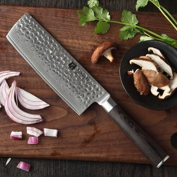 XINZUO 6.8 inç Dilimleme Bıçağı 67 katmanlı Şam Paslanmaz Çelik Mutfak Bıçağı Sıcak Satış Ev şef bıçağı Pakkawood Kolu