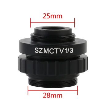 0.35 X 0.5 X Objektif C dağı lens adaptörü SZMCTV1/2 1/3 1X İçin Simul Odak Trinoküler Stereo Mikroskop HDMI VGA USB Video Kamera