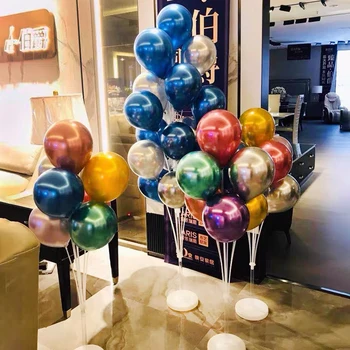1 / 2Set Balon Standı Kemer Kiti Balon Sütun Düğün Doğum Günü Partisi Süslemeleri Çocuklar Balonlar Aksesuarları Noel Bayram Dekor