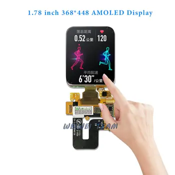 1.8 inç 368*448 Kare AMOLED OLED Ekran akıllı saat Bilezik Cihazı Ekran Cep Dokunmatik Panel Mıpı Arayüzü