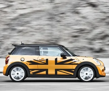 1 Takım için 2 Adet İNGİLTERE İngiliz Bayrağı Mini Cooper Grafik çıkartma Sıkıntılı Kamyon Araç Vinil Araba styling