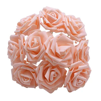 10-25Heads 8cm yapay çiçek Sahte Köpük Gül Çiçek Gelin Buketi Düğün Parti Ev Dekorasyonu DIY Çelenk Scrapbooking Malzemeleri