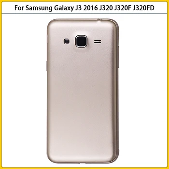 10 ADET Samsung Galaxy J3 2016 J320 J320F J320FD Plastik Pil arka kapak Arka Kapı Orta Çerçeve Tam Konut Case Değiştirin