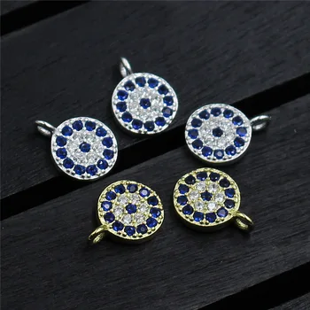 100 %925 Ayar Gümüş Moda Kolye Mavi Gözler Charms Dekorasyon Dangle Gümüş Kolye DIY Kadınlar Takı Yapımı Bulguları