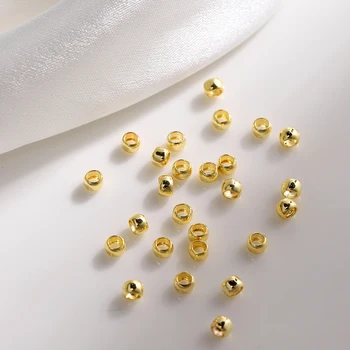 100 adet 1.2 1.5 2.5 mm Stoper halka boncuk Bakır Kaplama Altın Renk Delik Topu Sıkma Sonu Boncuk Dıy Takı İçin yapma malzemeleri