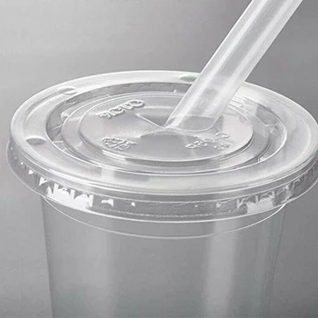 100 adet Plastik Saman Tek Kullanımlık 19CM Şeffaf Sivri Sert PP Payet Çay İçecekleri Payet Smoothies Tatil Olay Parti Kaynağı