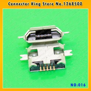 100 ADET USB Jack SMD / Lavabo tipi mikro USB Konektörü Şarj Soketi ZTE / OPPO / Samsung / Nokia cep tablet telefon, MC-016