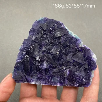 100 % Doğal mor kademeli florit küme mineral örnekleri Mücevher seviyesi Taşlar ve kristaller