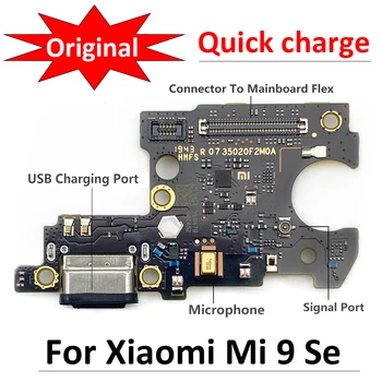 100 % Orijinal Orijinal Yeni Xiao mi mi 9 mi 9 Se USB şarj portu mi c mi mikrofon yuva konnektörü Kurulu Flex Kablo Tamir Parçaları