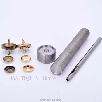 14mm18mm Manyetik yapış tutturmak Deri El Sanatları kalıp çıtçıt Düğmeler Kurulum Aracı El Yumruk Aracı DIY Aksesuarları