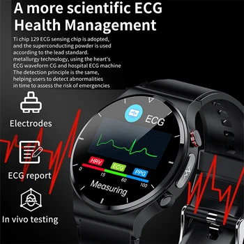 2022 EKG + PPG akıllı izle Erkekler Kalp Hızı Kan Basıncı İzle Sağlık Spor İzci IP68 Su Geçirmez Smartwatch Xiaomi + Kutu