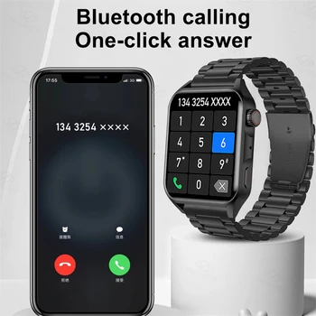 2022 Yeni AMOLED akıllı saat Erkekler 1.78 İnç HD Her Zaman açık Ekran Arama Özel Cevap Çağrı Saatler Kadınlar IP68 Su Geçirmez Smartwatch