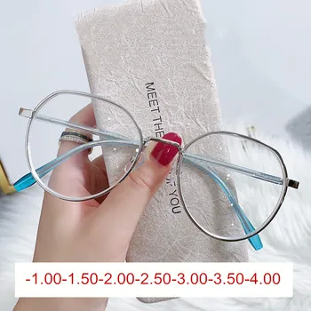 2022 Yeni Bitmiş Miyopi Gözlük Anti-mavi ışık Kadın Erkek Bilgisayar Optik Miyop Gözlük-1.0-1.5-2.0-2.5-3.0-3.5-4.0