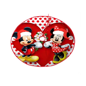 2022 Yeni Mickey Mouse Noel Ağacı Etek Karikatür Sevimli Mickey Minnie 76/90cm Peluş Halı Kadın Erkek Çocuklar için Parti Yılbaşı Hediyeleri