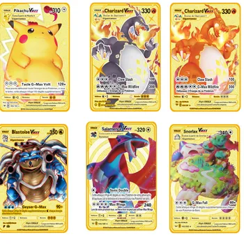 27/55/58 adet Pokemon Kartları Yeni Mewtwo GX MEGA Altın Metal Kart Süper Oyun Koleksiyonu Anime Kartları Çocuk Oyuncakları noel hediyesi