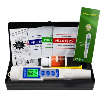3 in 1 Kalem Tipi pH / EC / Sıcaklık Ölçer ATC Su Kalitesi Combo Çok Parametreli Asitometre Test Kiti Akvaryumlar için