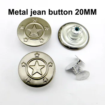 30 ADET 20MM 54 desen Tasarım Metal Kot Düğmesi Konfeksiyon Fit Yuvarlak Düğmeler Marka Giysi Aksesuarı JMB-188