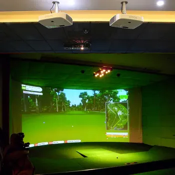 300 * 200 CM Golf Topu Eğitim Simülatörü Darbe Ekran Projeksiyon Ekranı Kapalı Beyaz Kumaş Malzeme Golf Egzersiz Golf Targe