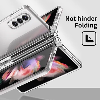 360 Koruyucu Ön Ekran Cam Filmi Menteşe korumak İçin Samsung Galaxy Z Kat 3 Kalem Yuvası Kat Menteşe Samsung kılıfı Z Kat 2