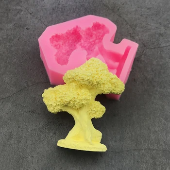 3D Büyük Ağaç silikon kalıp Çikolata Confeitaria Kalıp Pişirme Gadget Festivali Fondan Kek Pasta Dekorasyon DIY Araçları