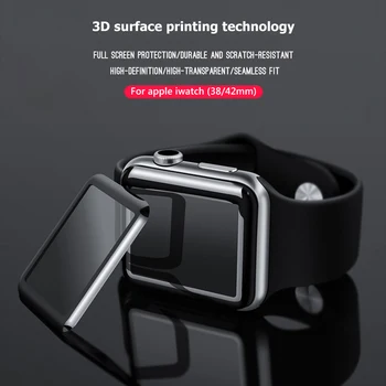 3D Kavisli Kenar HD Temperli Cam Apple için İzle Serisi 3 2 1 38MM 42MM Ekran Koruyucu film için iWatch 4 3 2 1 Temperli Film