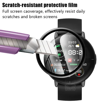 3D koruyucu film İçin Youpin Mibro Lite Renk Yumuşak Tam Ekran Koruyucu akıllı saat Aksesuarları Mibro Lite (Cam