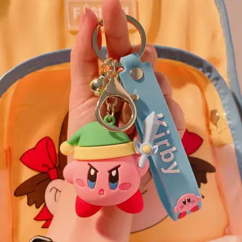 4-5cm Anime Kirby Cosplay Şef Şapka Kalp Çilek Kawaii PVC Aksiyon Figürü Mini Model Oyuncaklar Bebekler Çocuklar Hediye Anahtarlık Halkası