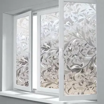 45 * 100CM PVC Kendinden Yapışkanlı Tutkal Statik Sarılmak Adsorpsiyon 3D pencere filmi Çıkartmalar Dekor Gizlilik Engelleme su geçirmez etiket