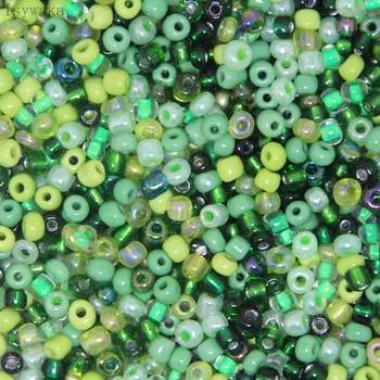 4mm 100 adet Yeşil renkli Çek Cam Tohum halka boncuk Avusturya Kristal Yuvarlak Boncuk Çocuklar Takı DIY Yapımı İçin Aksesuar