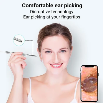5.5 MM / 3.9 MM Kulak Temizleme Endoskop Kamera 3in1 Ev Aydınlık Otoskop Android Telefon Görsel Kulak Kaşık Kulak Kirini Temizleme Aracı