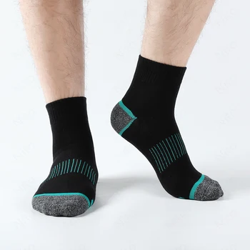 5 Pairs Yüksek Kalite Lot erkek Çorap Rahat Nefes Run spor çorapları Erkek Pamuk Çorap Kış Siyah Çorap Erkekler Büyük size38-43
