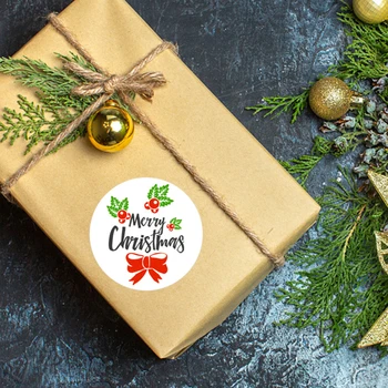 500 adet Noel Şeker Çantası Çıkartmalar Ağacı Noel Baba Hediye Paketi Dekor Tatil Malzemeleri Festivali Sahne Dizüstü Bilgisayarlar için Mağaza Kartları
