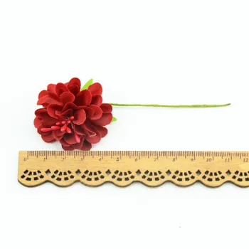 60 adet/grup Ipek Yapay Gül Çiçek Küçük düğün buketi Parti Dekorasyon İşi Scrapbooking DIY Garland Sahte Çiçek
