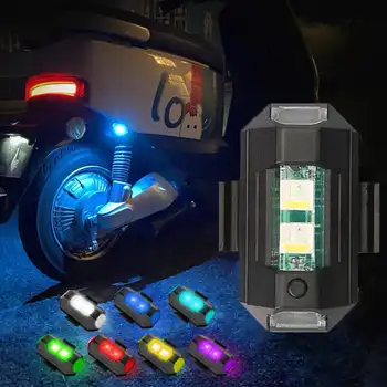 7 Renk Drone çakarlı lamba USB LED Anti-Çarpışma Bisiklet Kuyruk / Model Uçak Gece Uçan Mini Sinyal Yanıp Sönen uyarı ışığı