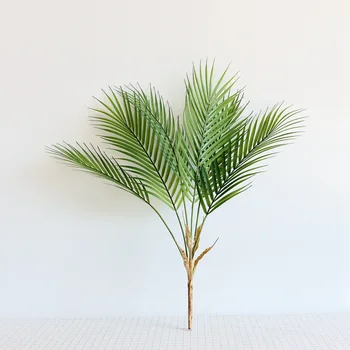 90 cm Plantas Artificiales Para Decoracio, Planta Yapay Ağaç Palmiye Yaprağı Gerçek Bahçe Ev Dekorasyonu Grande Tropikal Bitkiler