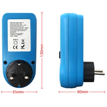 AB Tak AC Güç Ölçer Dijital Wattmetre Watt enerji monitörü Zaman Gerilim Akım Herz Fiyat Ekran Soket Analizörü