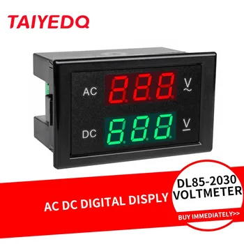 AC DC Dijital Ekran Voltmetre AC110V 250 V DC 0-100 V 600 V Çift Amaçlı Metre DL85-2030
