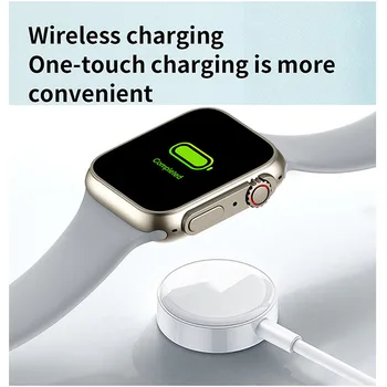 Akıllı İzle Ultra Serisi 8 Smartwatch Erkekler Kadınlar Bluetooth Çağrı Su Geçirmez Kablosuz Şarj HD Ekran Apple için
