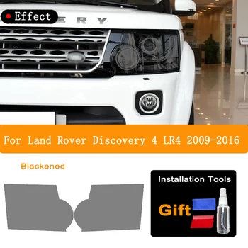 Araba Far Tonu Füme Siyah koruyucu film Şeffaf TPU Sticker Land Rover Discovery 4 İçin LR4 2009-2016 Aksesuarları