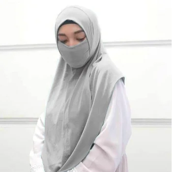 Arap Müslüman Kadınlar Türban Başörtüsü Peçe İslam Yüz Maskesi Kapak Eşarp Şal kadın Hicap İslam giyim
