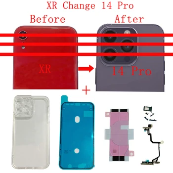 Arka kapak + Orta Şasi Çerçeve + SIM Tepsi + Yan Anahtar Parçaları Konut ıP XR Değişimi 14 Pro Gibi Onarım Parçaları