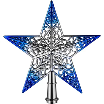 Ağacı Topper Noel Starparty Dekorasyon Treetoptoppers Mavi Decorchraitmas Malzemeleri İyilik Sevimli Vatansever Açık