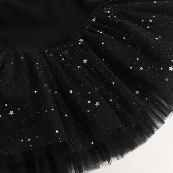 BAOHULU Kızlar Balerin Bale Elbise Taklidi Dekor Yay Tasarım Dans Tül Etek Kızlar Kısa Kollu Performans Prenses Elbise